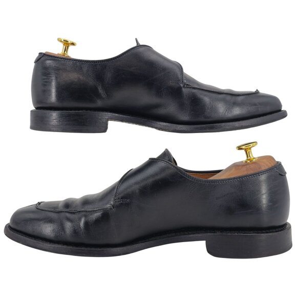 Allen Edmonds Men's 9B Black Calf Leather Dress Shoes Thayer Monk Strap Loafers - Picture 5 of 13